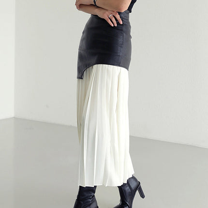 Milana | Asymmetric Pleated Maxi Skirt