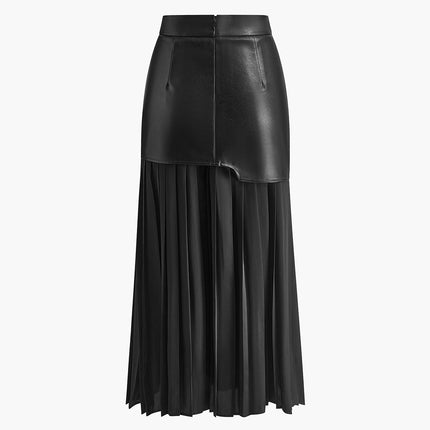 Milana | Asymmetric Pleated Maxi Skirt