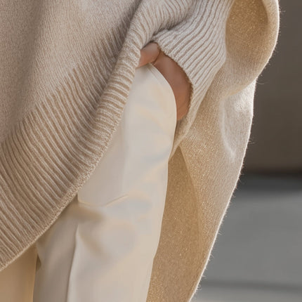 Minerva | Oversized Draped Wool Blend Sweater
