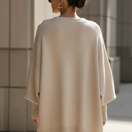 Minerva | Oversized Draped Wool Blend Sweater
