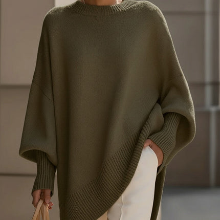 Minerva | Oversized Draped Wool Blend Sweater