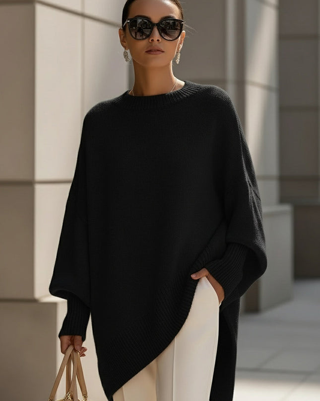 Minerva | Oversized Draped Wool Blend Sweater
