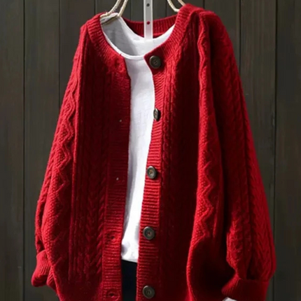 Miranda | Relaxed Fit Cable Knit Cardigan