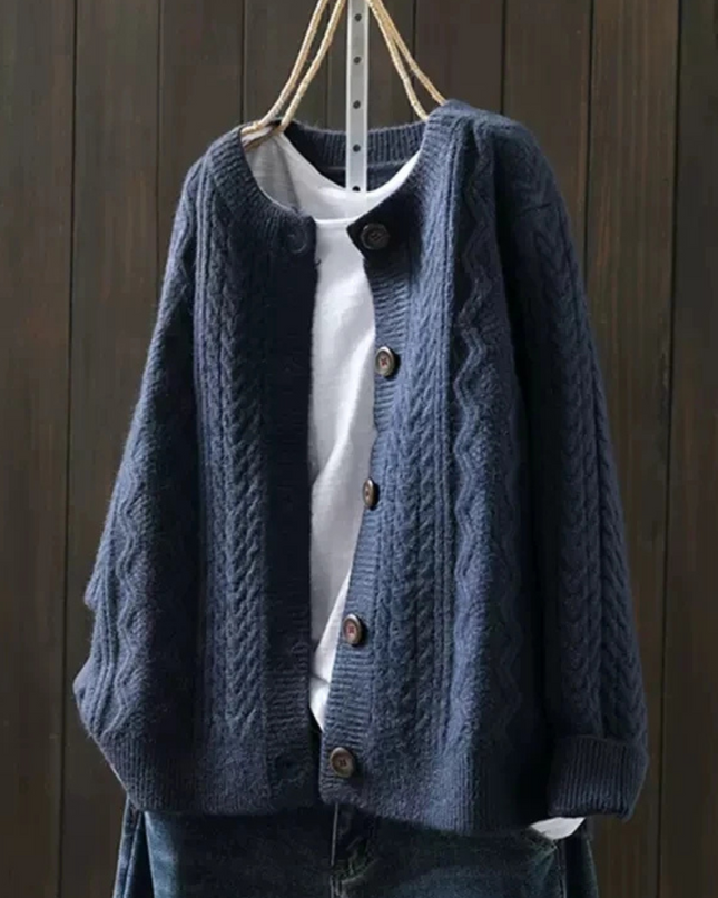 Miranda | Relaxed Fit Cable Knit Cardigan
