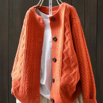 Miranda | Relaxed Fit Cable Knit Cardigan