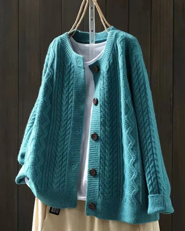 Miranda | Relaxed Fit Cable Knit Cardigan