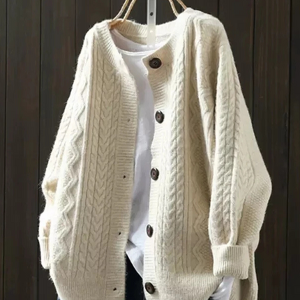 Miranda | Relaxed Fit Cable Knit Cardigan