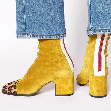 Pandora | Pointed Toe Block Heel Ankle Boots