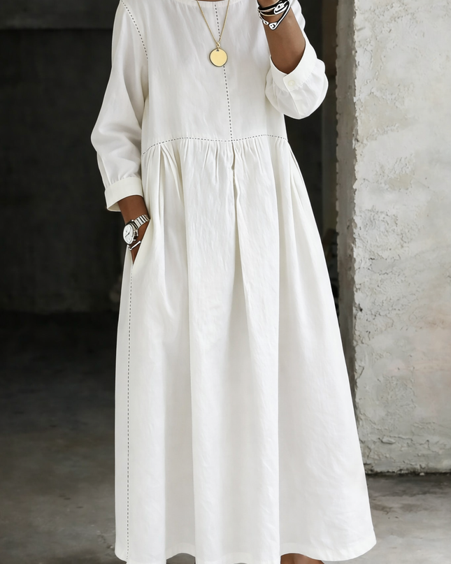 Penelope | Relaxed Fit Long Sleeve Maxi Dress