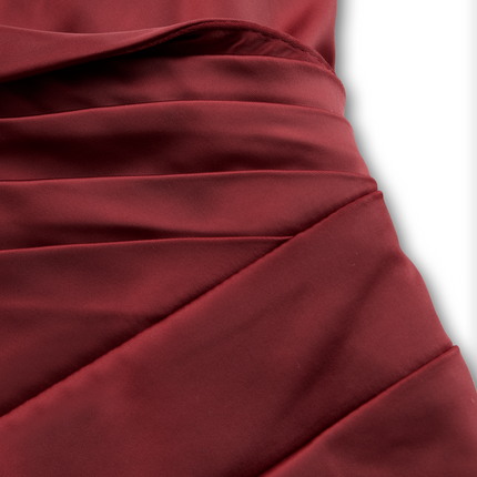 Raven | Fitted Bodice Draped Collar Long Sleeve Midi Dress