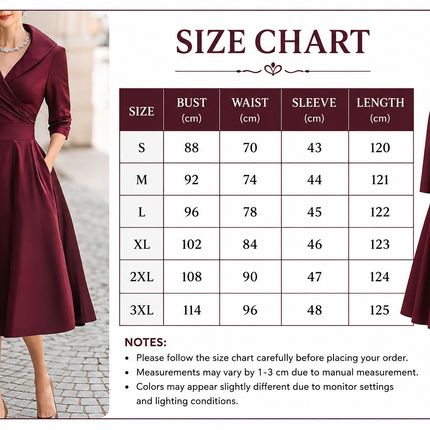 Raven | Fitted Bodice Draped Collar Long Sleeve Midi Dress