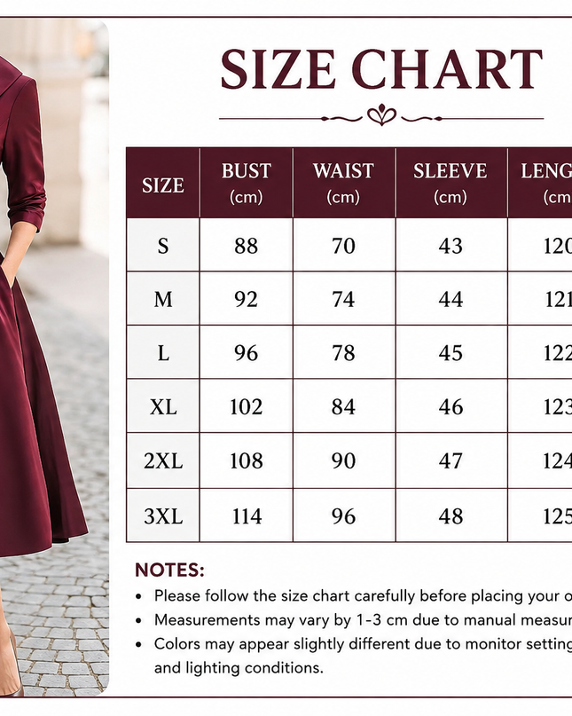 Raven | Fitted Bodice Draped Collar Long Sleeve Midi Dress