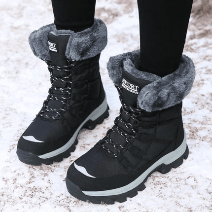 Rose | Mid-Calf Lace-Up Waterproof Snow Boots