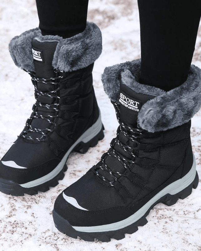 Rose | Mid-Calf Lace-Up Waterproof Snow Boots