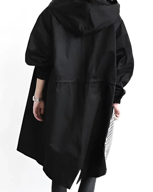 Scarlett | Oversized Hooded Cotton Blend Trench Coat