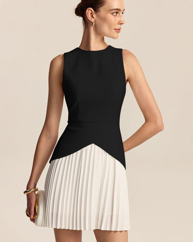 Simone | Pleated Hem Mini Dress