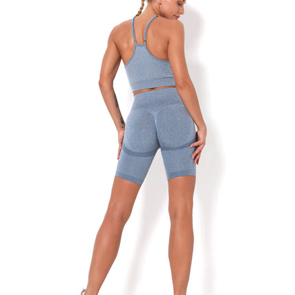 Apex | Seamless Shorts for Women – Sleek Performance - Light Slate Gray