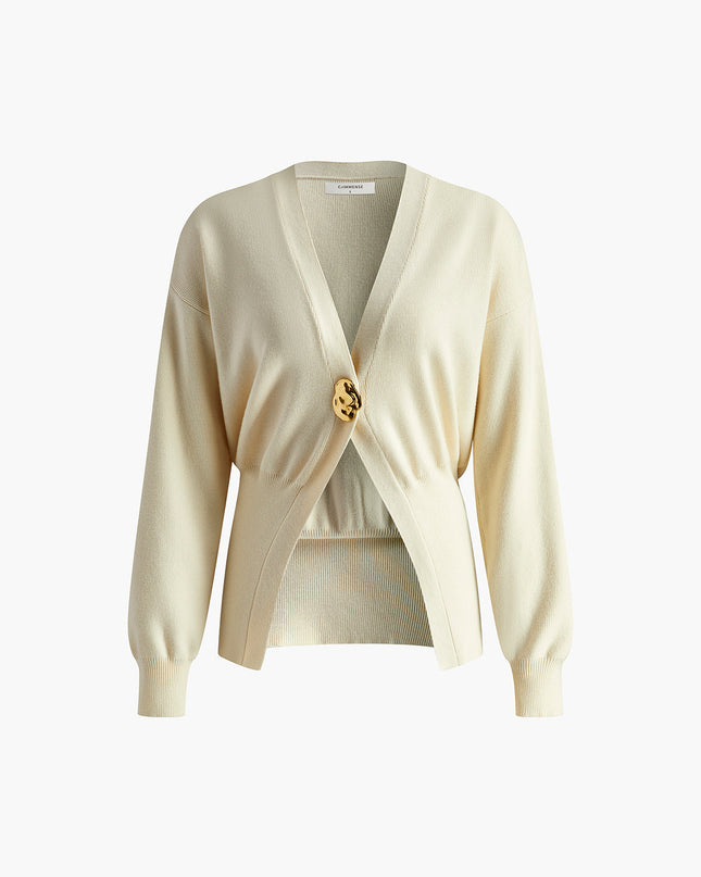 Sloane | Classic Fit Plain Button Cardigan