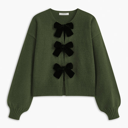 Tallulah | Relaxed Fit Lantern Sleeve Velvet Sweater