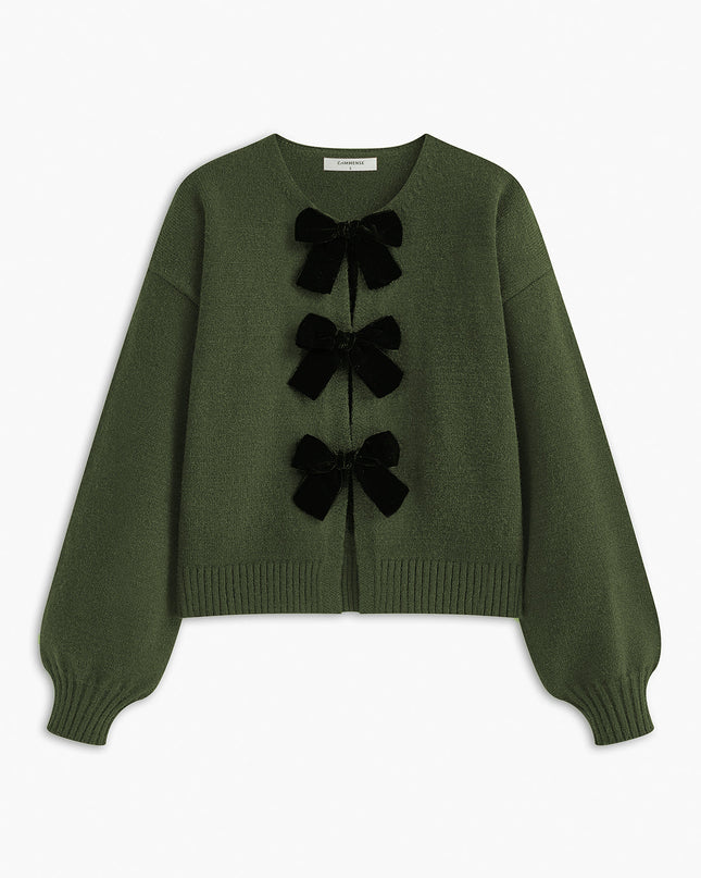 Tallulah | Relaxed Fit Lantern Sleeve Velvet Sweater
