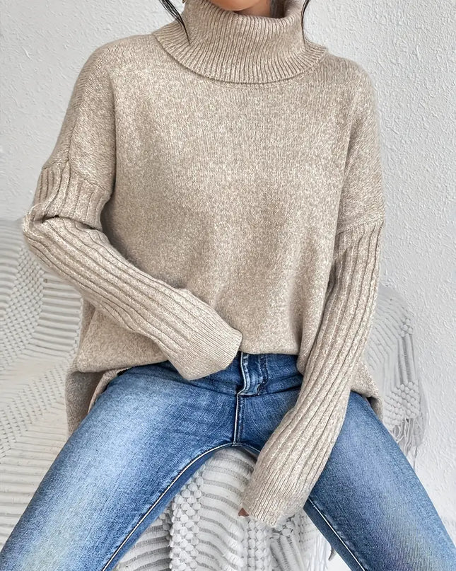 Valentina | Loose Fit Long Sleeve Turtleneck Sweater