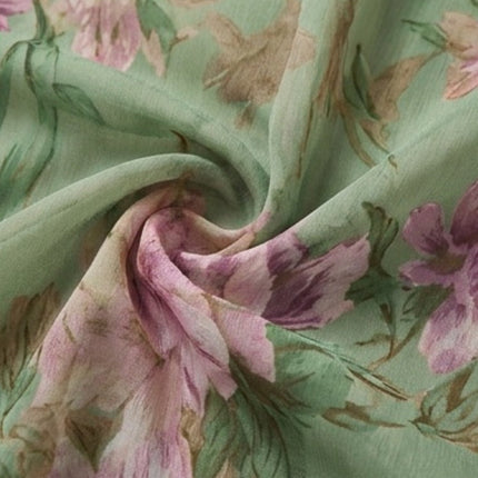 Violet | Halter Neck Floral Chiffon Maxi Dress