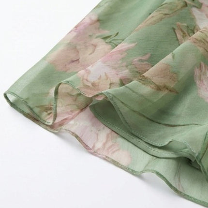Violet | Halter Neck Floral Chiffon Maxi Dress