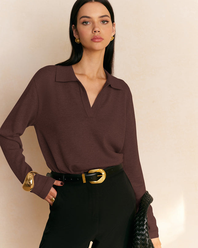 Yolanda | Relaxed Fit Collared Pullover Sweater
