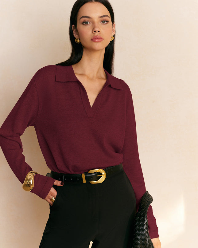 Yolanda | Relaxed Fit Collared Pullover Sweater