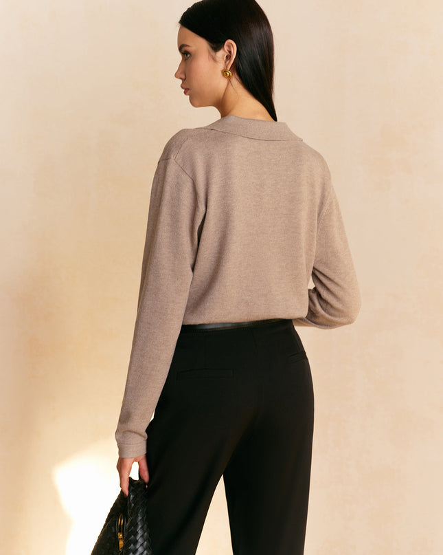 Yolanda | Relaxed Fit Collared Pullover Sweater