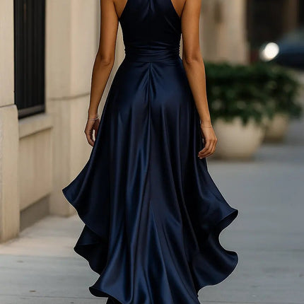 Zoe | Draped Halterneck Maxi Dress
