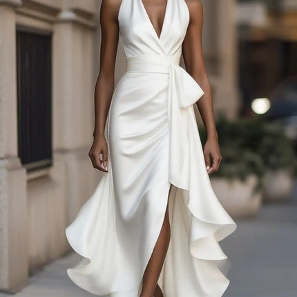 Zoe | Draped Halterneck Maxi Dress