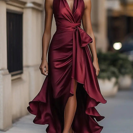 Zoe | Draped Halterneck Maxi Dress