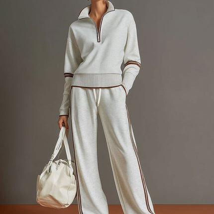 Zuri | Relaxed Fit Wide Leg Two-Piece Lounge Set