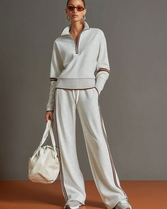 Zuri | Relaxed Fit Wide Leg Two-Piece Lounge Set