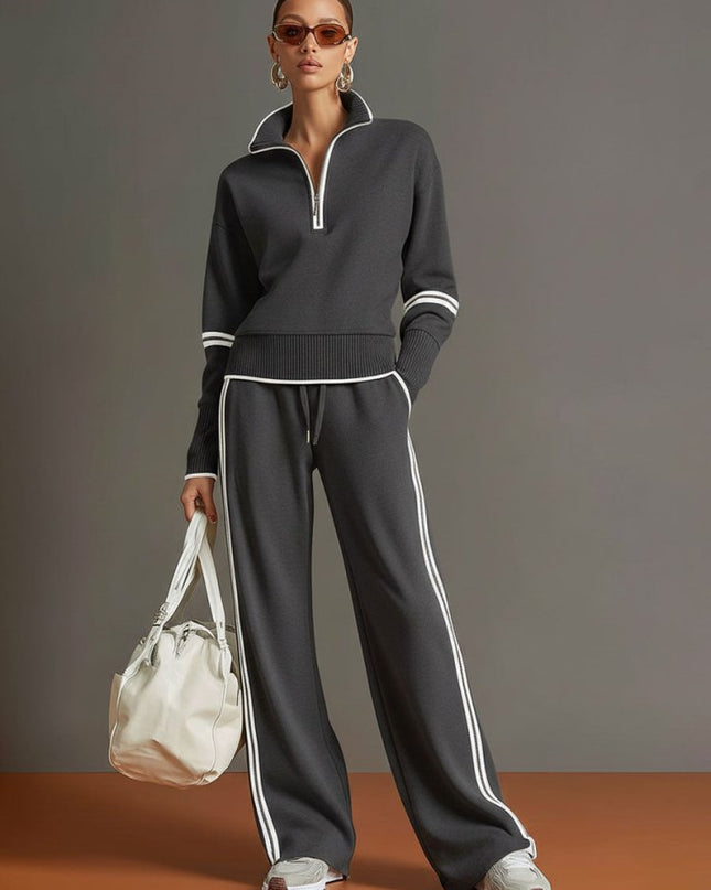 Zuri | Relaxed Fit Wide Leg Two-Piece Lounge Set