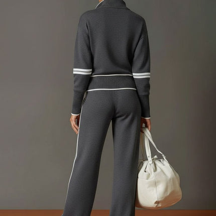 Zuri | Relaxed Fit Wide Leg Two-Piece Lounge Set