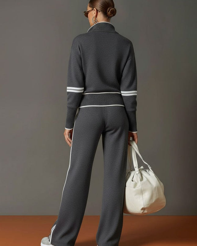 Zuri | Relaxed Fit Wide Leg Two-Piece Lounge Set