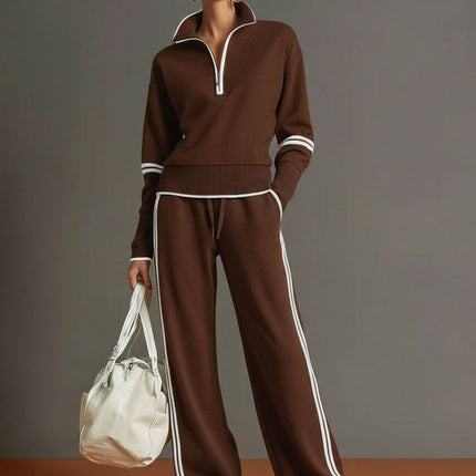 Zuri | Relaxed Fit Wide Leg Two-Piece Lounge Set