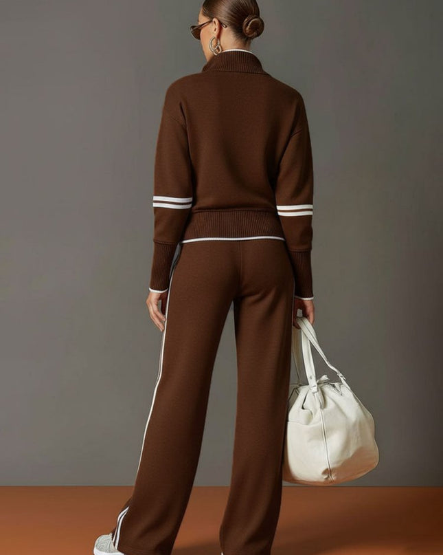 Zuri | Relaxed Fit Wide Leg Two-Piece Lounge Set
