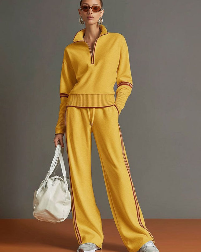 Zuri | Relaxed Fit Wide Leg Two-Piece Lounge Set