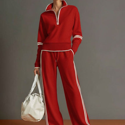 Zuri | Relaxed Fit Wide Leg Two-Piece Lounge Set