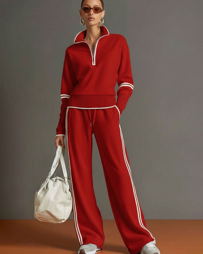 Zuri | Relaxed Fit Wide Leg Two-Piece Lounge Set