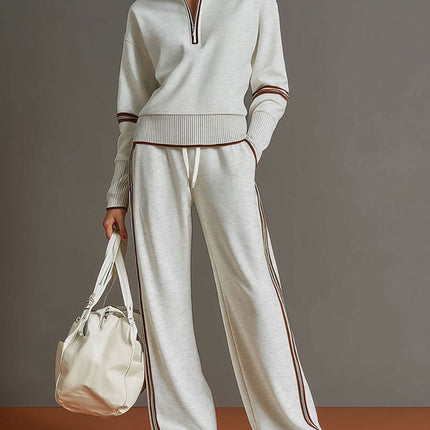 Zuri | Relaxed Fit Wide Leg Two-Piece Lounge Set