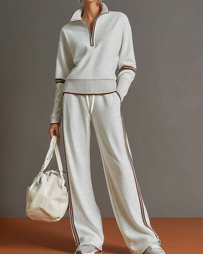 Zuri | Relaxed Fit Wide Leg Two-Piece Lounge Set